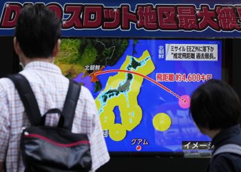 La traiettoria del missile lanciato dalla Corea del Nord che ha sorvolato il Giappone