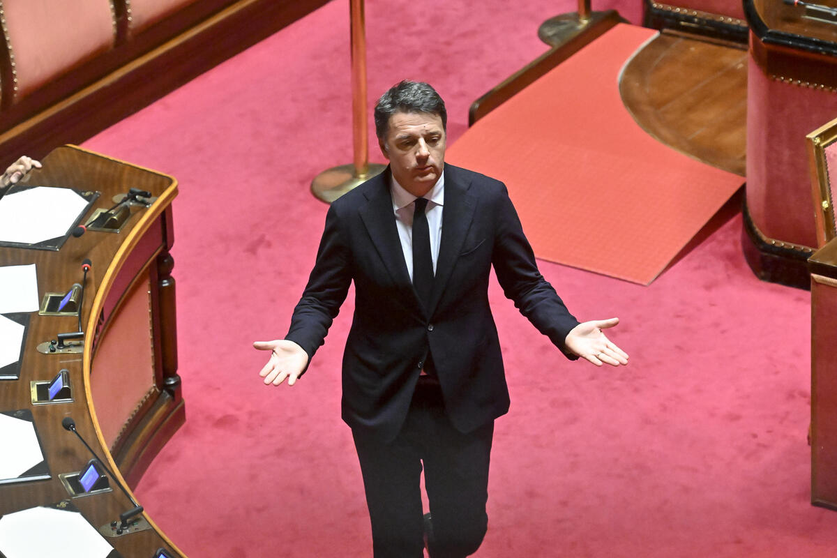 Matteo Renzi durante la seduta del Senato in cui è stato eletto presidente Ignazio La Russa, Roma, 13 ottobre 2022