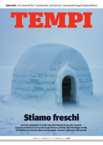 La copertina del numero di ottobre 2022 di Tempi, dedicata all’urgenza della politica in vista delle elezioni 2022