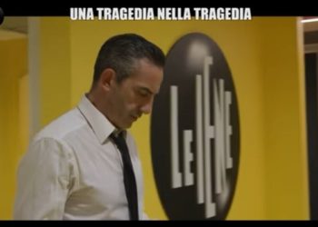 Un frame del servizio “Una tragedia nella tragedia” mandato in onda dalle Iene l'8 novembre