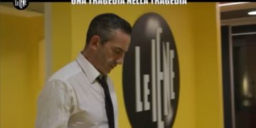 Un frame del servizio “Una tragedia nella tragedia” mandato in onda dalle Iene l'8 novembre