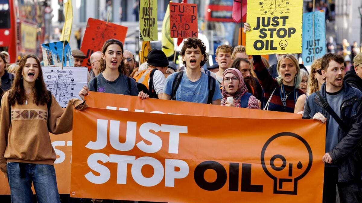 Gli attivisti di Just Stop Oil