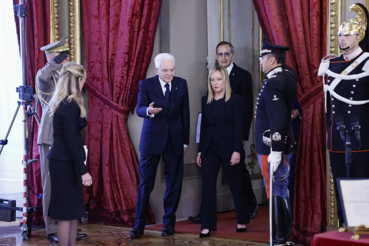 Giorgia Meloni e Sergio Mattarella al Quirinale