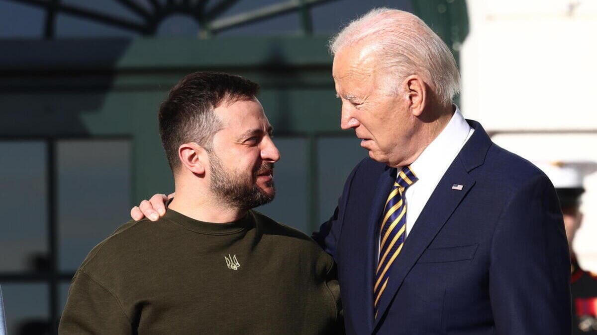 Joe Biden e Volodymyr Zelensky insieme negli Usa a Washington