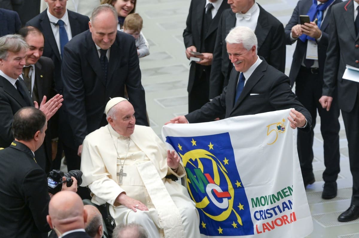 Papa Francesco con Antonio DI Matteo (Mcl)