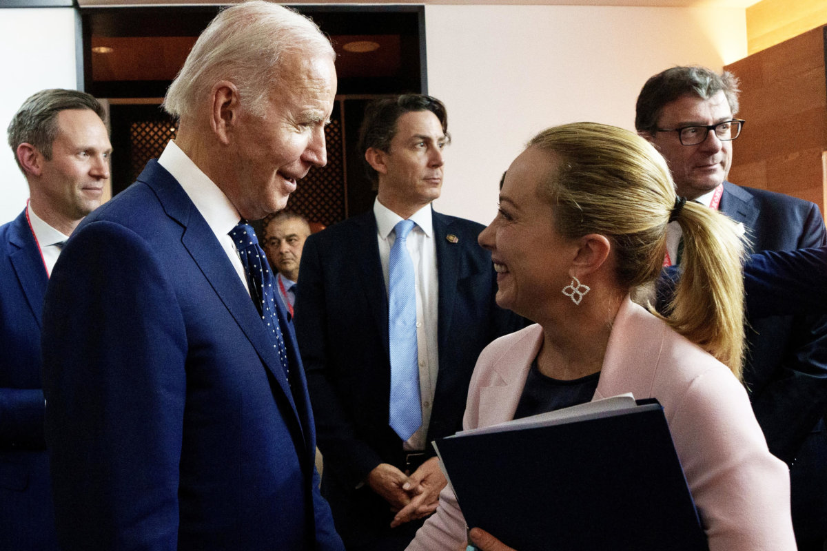 Joe Biden e Giorgia Meloni