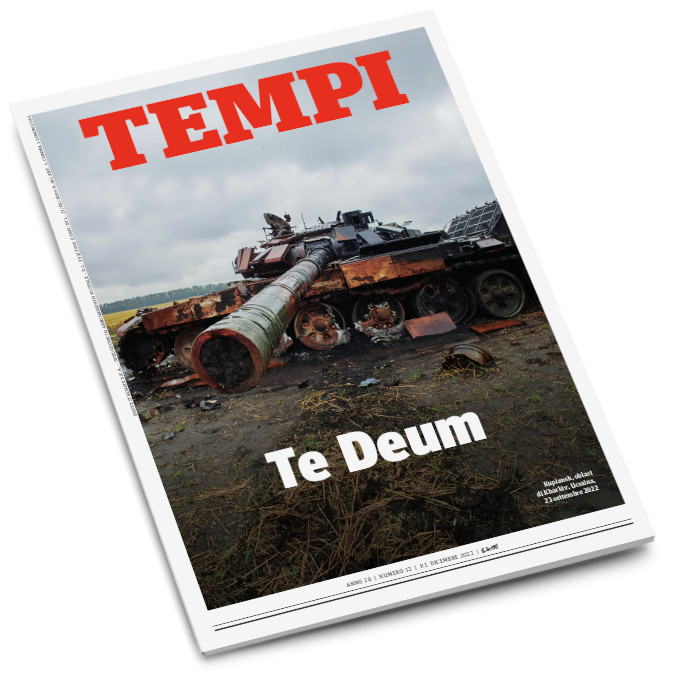 La copertina del numero di dicembre 2022 di Tempi, dedicata al Te Deum, motivi per ringraziare dell’anno che si chiude