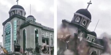 Il governo in Cina ha demolito la chiesa di Nangang a Wenzhou