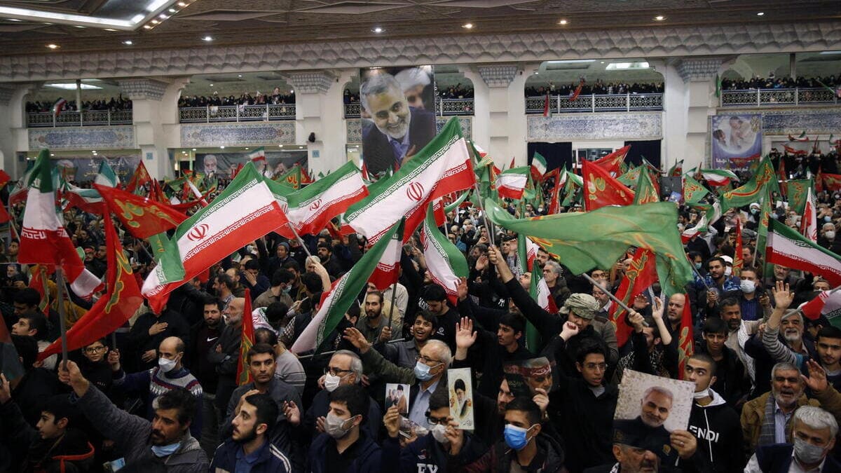 Iran, una delle tante celebrazioni del terzo anniversario dell'uccisione di Soleimani presso la Moschea Mosallah a Teheran