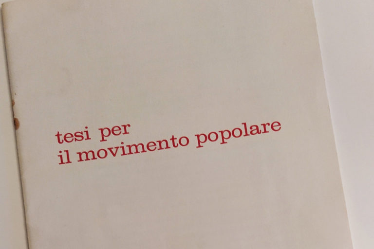 Le tesi per il Movimento Popolare