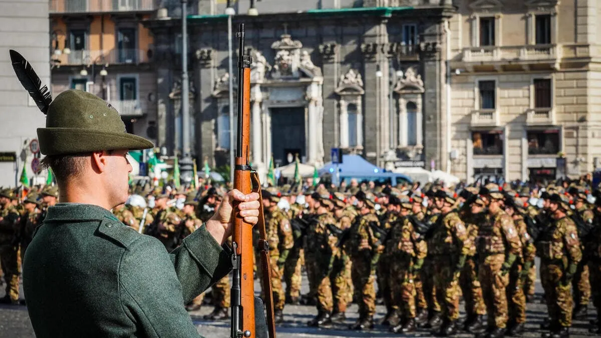 Cerimonia per il 150 esimo del corpo degli alpini