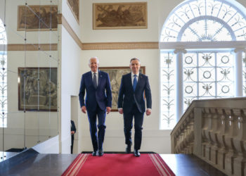 Joe Biden in Polonia con Andrzej Duda