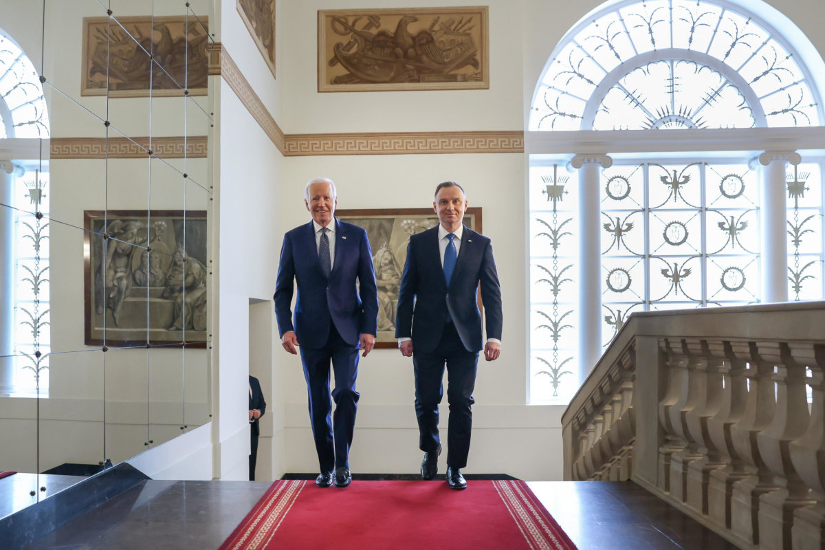 Joe Biden in Polonia con Andrzej Duda