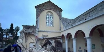 La cattedrale di Iskenderun distrutta dal terremoto in Turchia