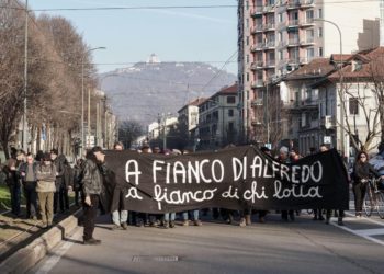 Cospito manifestazione