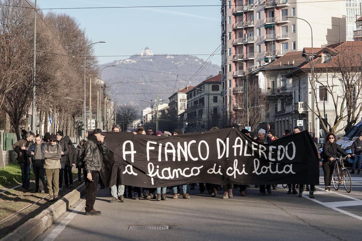 Cospito manifestazione