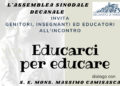 Invito all'incontro sull'educazione con mons. Camisasca a Varese