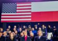 Il presidente della Polonia, Duda, ascolta a Varsavia le parole del presidente Usa, Joe Biden