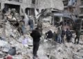 Le conseguenze del terremoto ad Aleppo, in Siria
