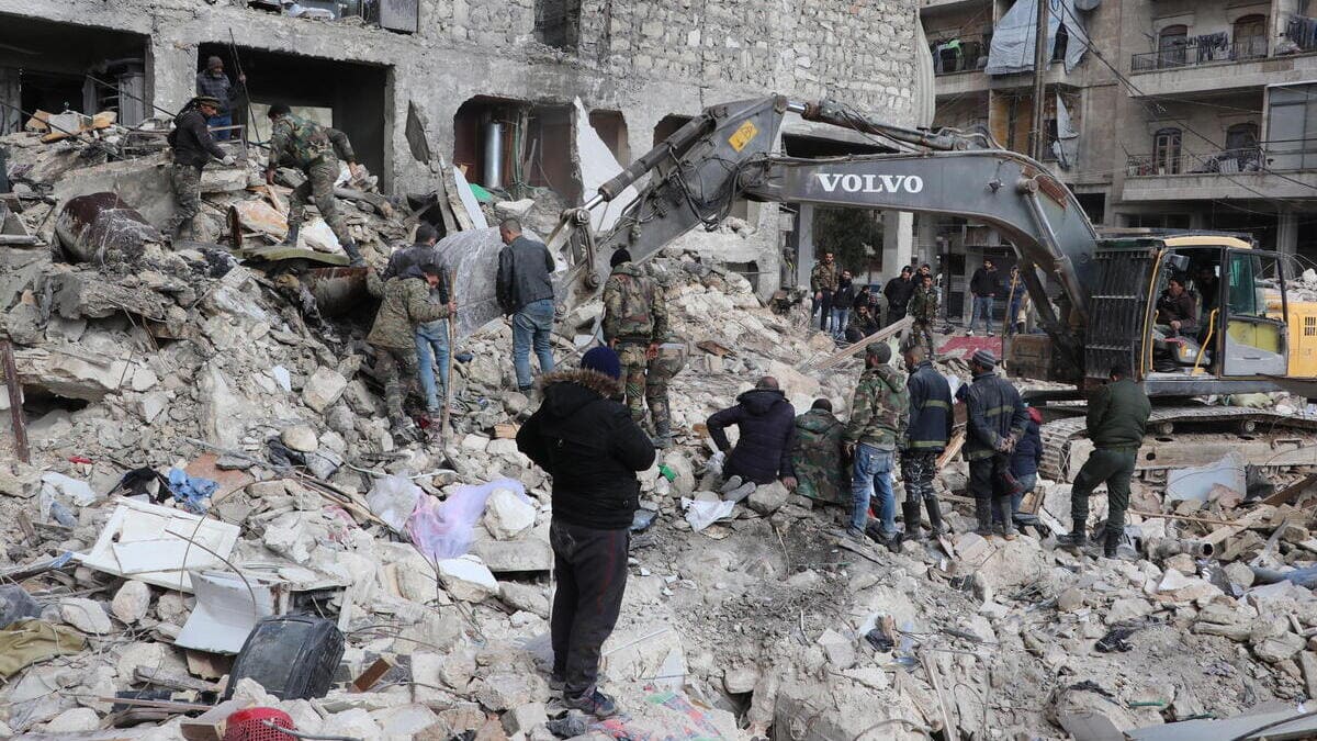 Le conseguenze del terremoto ad Aleppo, in Siria