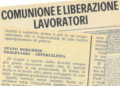 Ritagli del quartino con le relazioni del convegno di Cll a Riccione nel 1973