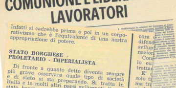 Ritagli del quartino con le relazioni del convegno di Cll a Riccione nel 1973