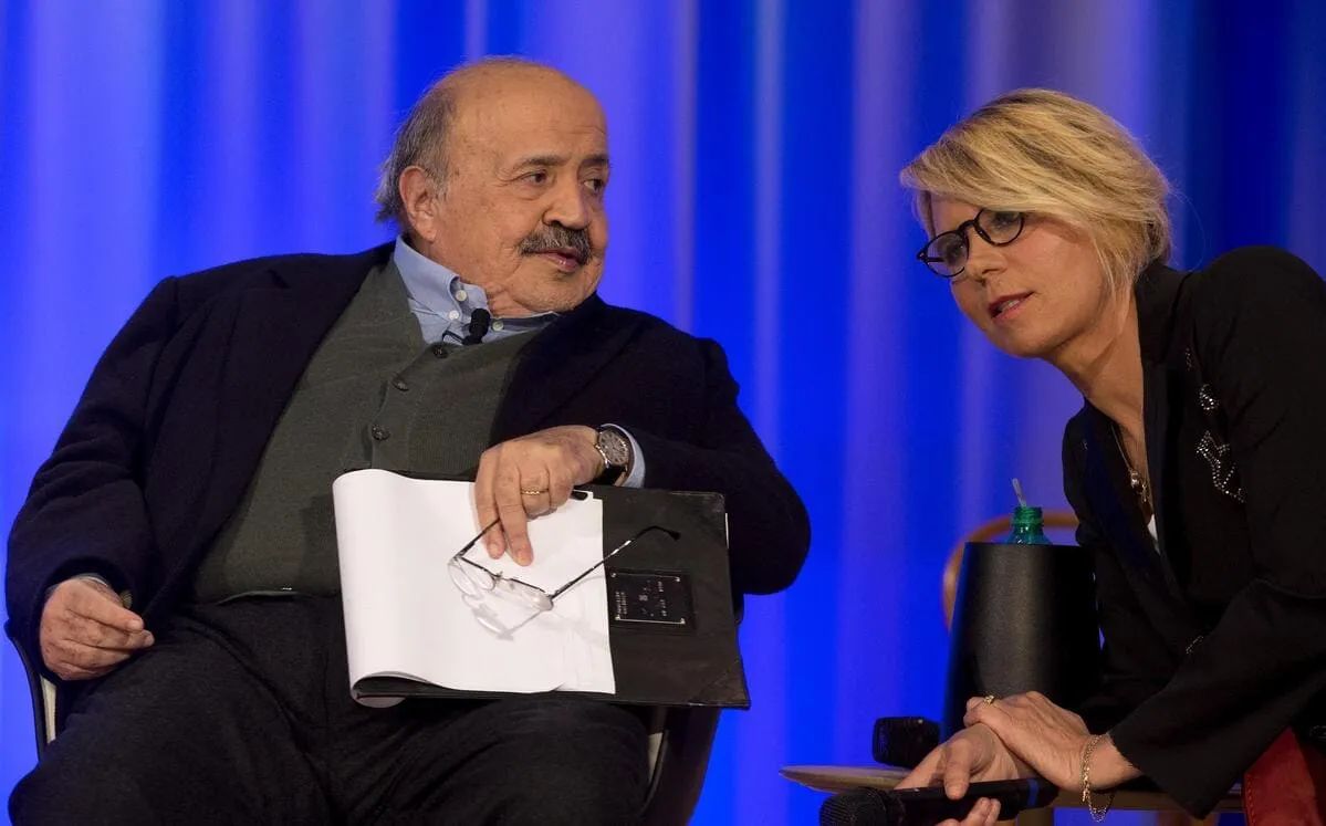 Maurizio Costanzo e Maria De Filippi 10 aprile 2015 (Ansa)