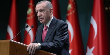 Il presidente turco Recep Tayyip Erdogan, Ankara, 14 marzo 2023 (Ansa)