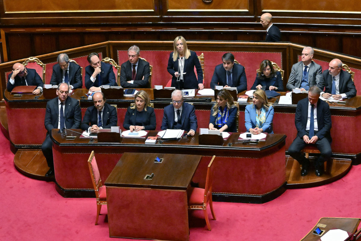 Giorgia Meloni in Senato