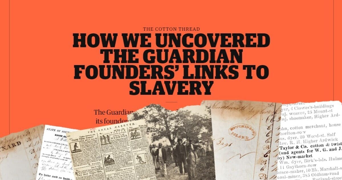 Il servizio pubblicato dal Guardian dopo aver incaricato gli storici di indagare sui fondatori della testata e i loro collegamenti con la tratta degli schiavi 