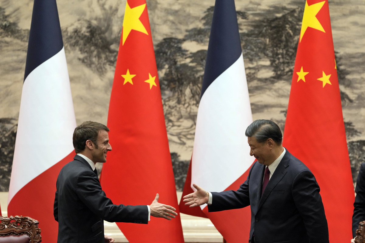 Emmanuel Macron e Xi Jinping a Pechino