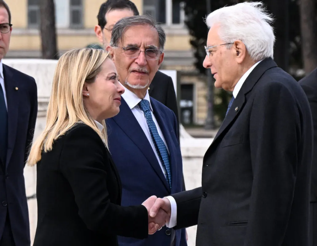 Giorgia Meloni, Ignazio La Russa, Sergio Mattarella all