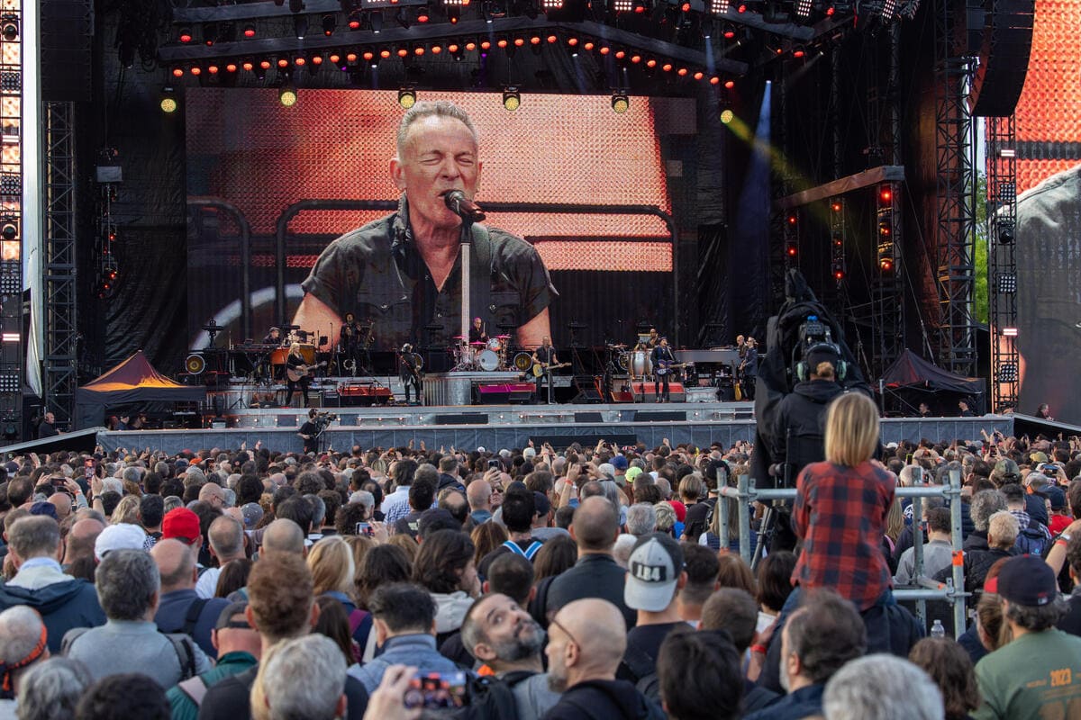 Il concerto di Bruce Springsteen a Ferrara, 18 maggio 2023 (Ansa)