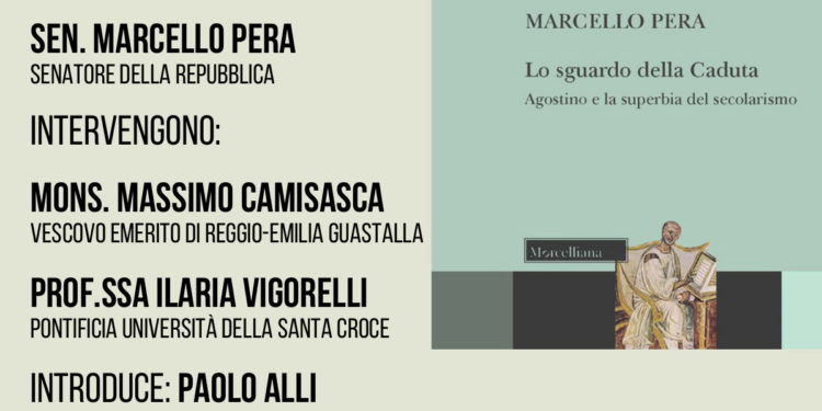 Locandina della presentazione a Roma del nuovo libro di Marcello Pera su sant’Agostino e il secolarismo