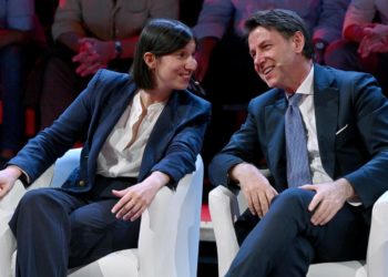 La segretaria del Pd Elly Schlein e il presidente del M5s Giuseppe Conte, 1 luglio 2022 (Ansa)