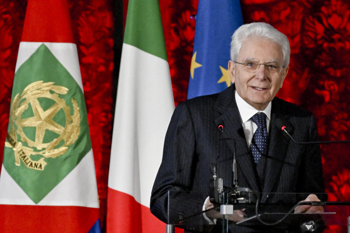 Sergio Mattarella a Castel Capuano, Napoli, alla cerimonia d’inaugurazione della terza sede della Scuola superiore della magistratura