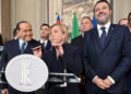 I leader del centrodestra Silvio Berlusconi, Giorgia Meloni e Matteo Salvini al Quirinale per le consultazioni