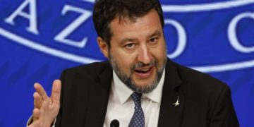 il ministro delle Infrastrutture e leader della lega Matteo Salvini, 27 giugno 2023 (Ansa)