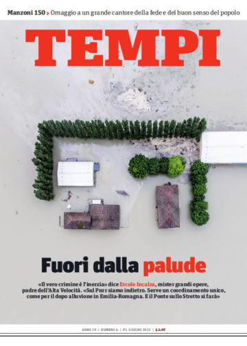 La copertina del numero di giugno 2023 di Tempi, dedicata a un’intervista a Ercole Incalza su Pnrr, grandi opere, post alluvione in Romagna, Ponte sullo Stretto