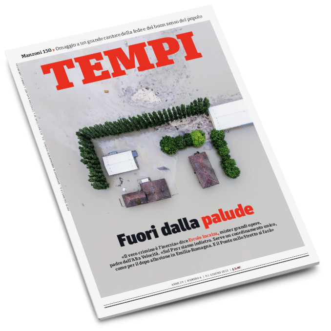 La copertina del numero di giugno 2023 di Tempi, dedicata a un’intervista a Ercole Incalza su Pnrr, grandi opere, post alluvione in Romagna, Ponte sullo Stretto