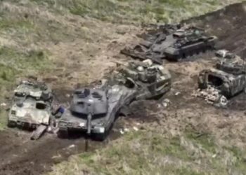 Carri armati dell'Ucraina distrutti dall'esercito russo