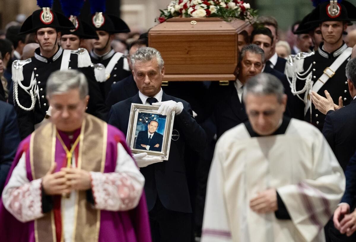 Funerali di Silvio Berlusconi, Duomo di Milano, 14 giugno 2023 (Ansa)