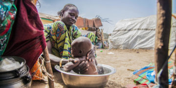 Campo Unicef per sfollati interni nello stato del Borno, Nigeria