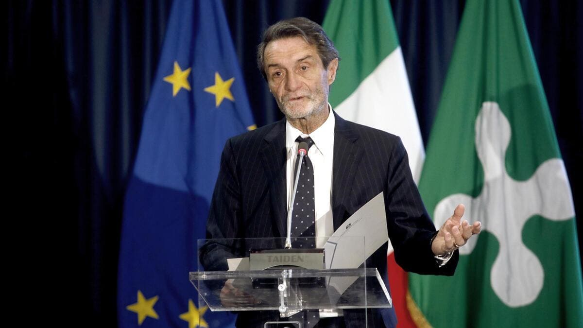 Il governatore della Lombardia, Attilio Fontana