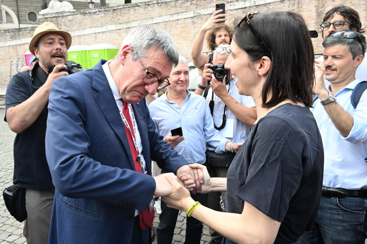 Maurizio Landini con Elly Schlein