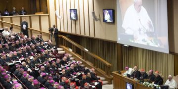 Papa Francesco parla al Sinodo per l'Amazzonia del 2019