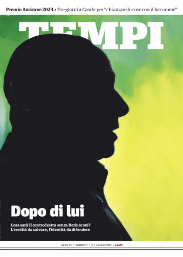 La copertina del numero di luglio 2023 di Tempi, dedicata a Silvio Berlusconi e al futuro del centrodestra dopo la sua morte