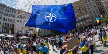 Manifestazione in Germania a favore dell'ingresso dell'Ucraina nella Nato