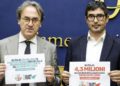 Angelo Bonelli e Nicola Fratoianni alla conferenza stampa di presentazione della campagna Salario Minimo Subito