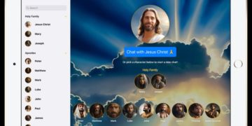 Una schermata dell'app Text With Jesus